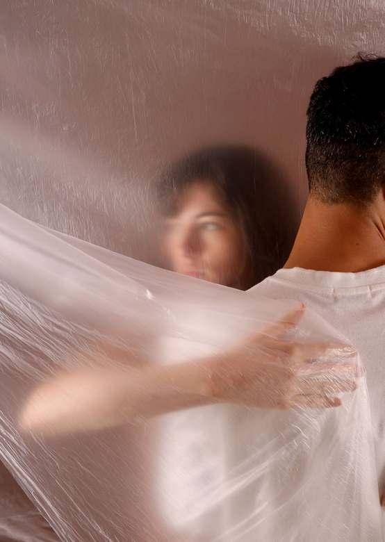 Abstract Embrace Scene